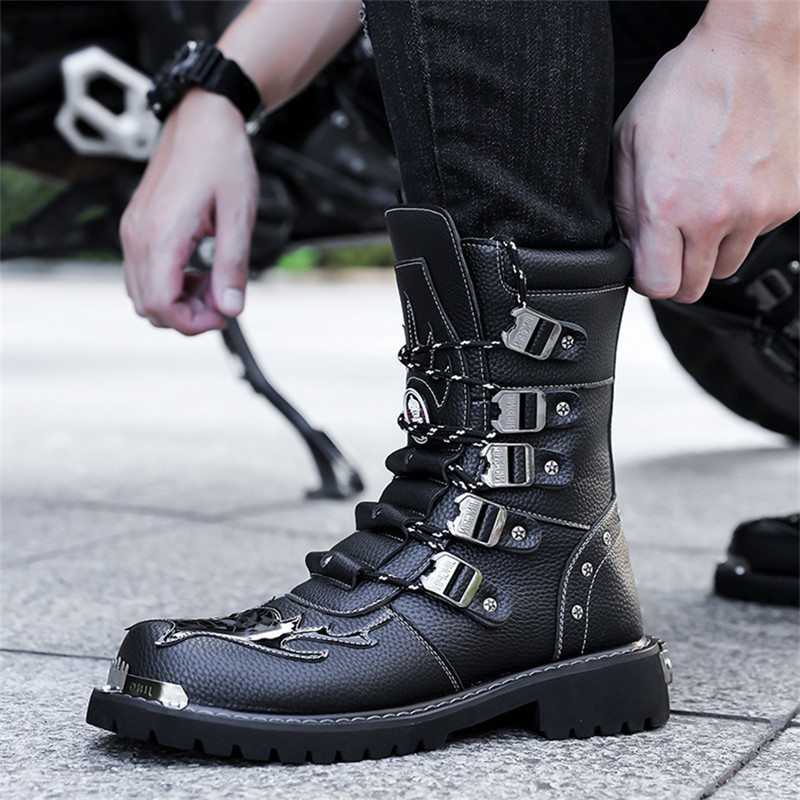 Men'S Fashion Plus - Motorcycle Boots Four Season Men's Outdoor