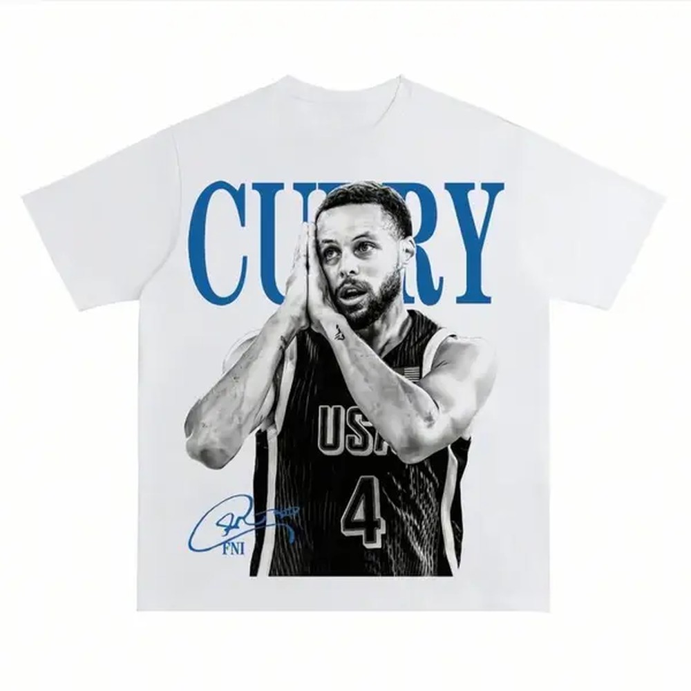 Graphic Tee Oversized - Oversized Basketball Star Curry Signature Moves