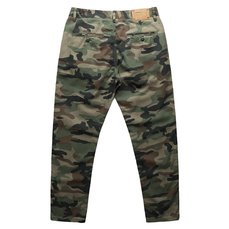 Mens Fashion Zip Up - Heavyweight American casual camouflage straight workwear