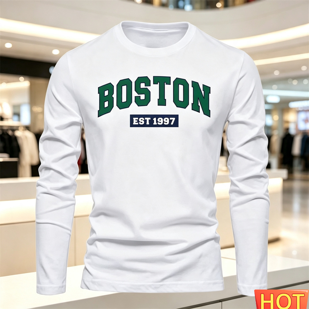 Men'S Fashion Trends 2025 - Autumn Summer Men's long sleeved T-shirt
