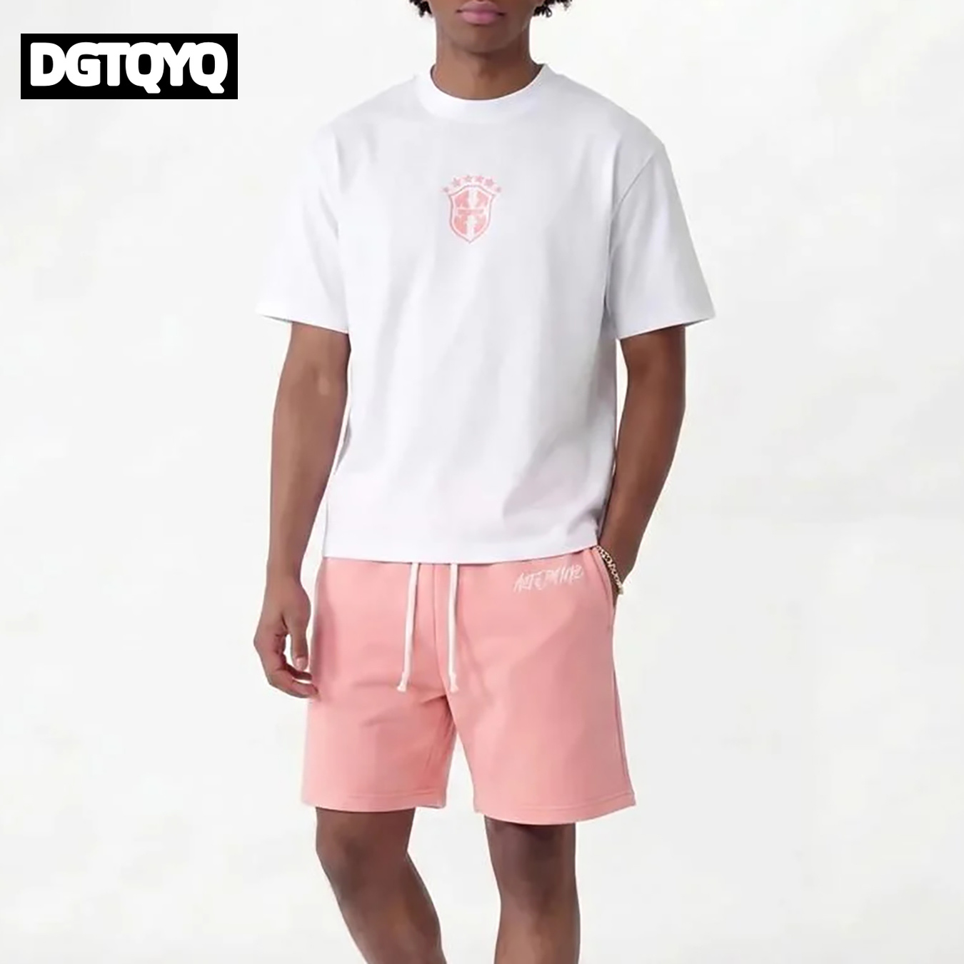 Men'S Fashion Trends 2025 - Man's Summer New Pink Embroidered Casual