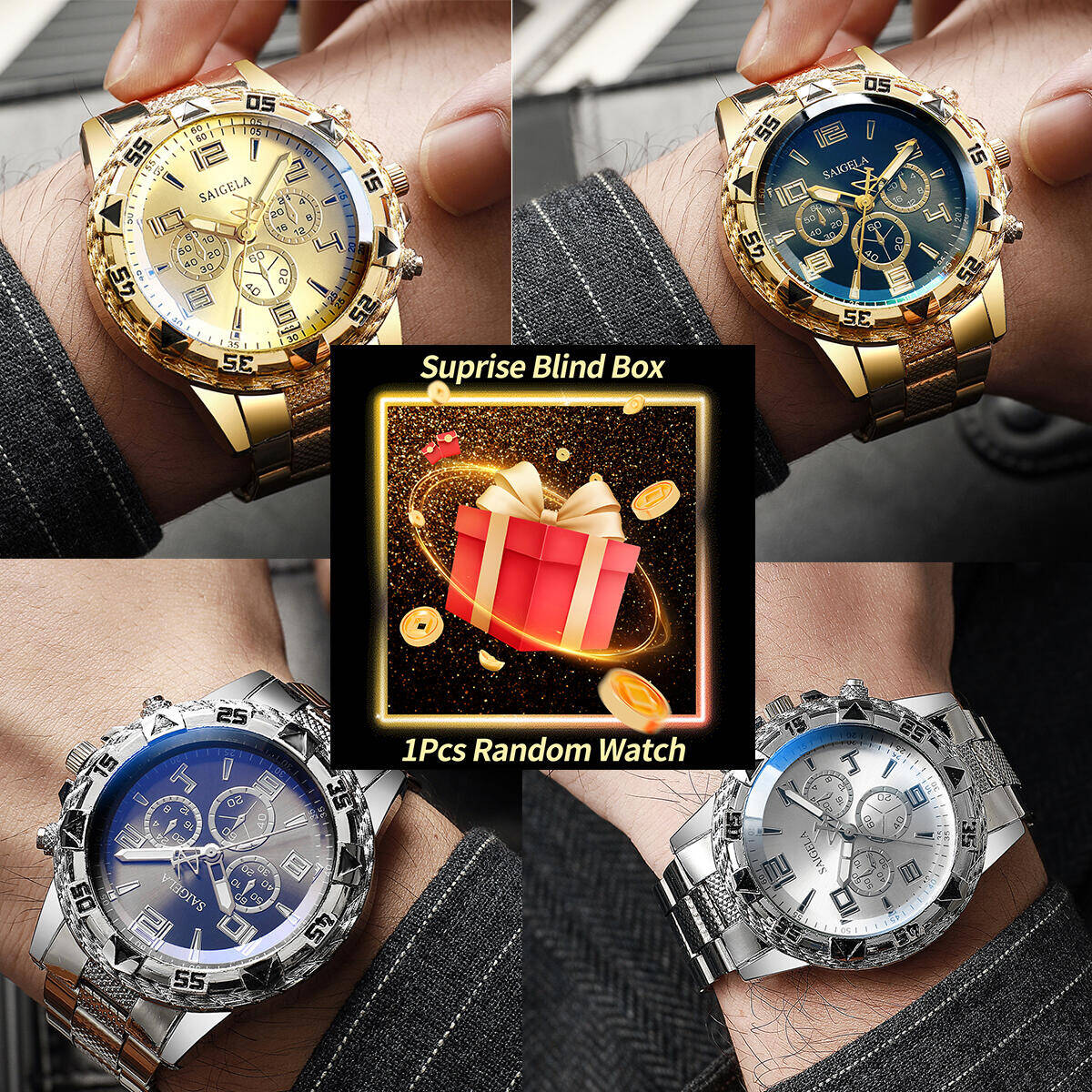 Fashion Mens Watches - 1PC Surprise Mystery Watch Blind Box-Men