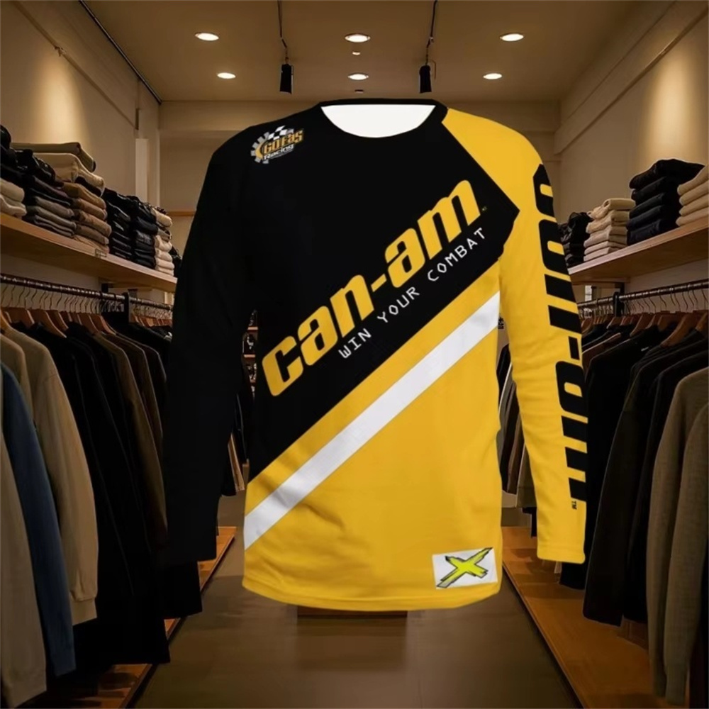 Men'S Fashion Trends 2025 - Motorcycle Racing Long Sleeve Round Neck