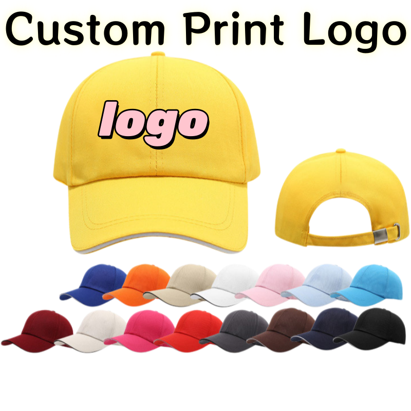 Mens Fashion Caps - Customized Printed Logo Pure Cotton Metal