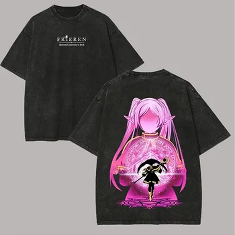 Graphic Tee Oversized - Anime Cute Frieren Graphic T-shirt for