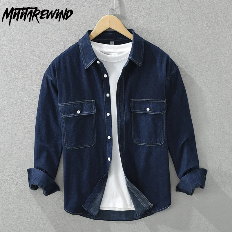 Korean Fashion Men Denim Shirt - огляд і ціна Jeans Shirt Fashion For Men