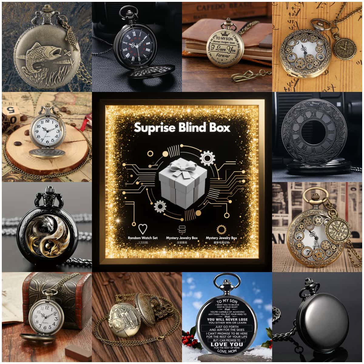 1PC Surprise Mystery Watch Bli - огляд і ціна Fashion Mens Watches