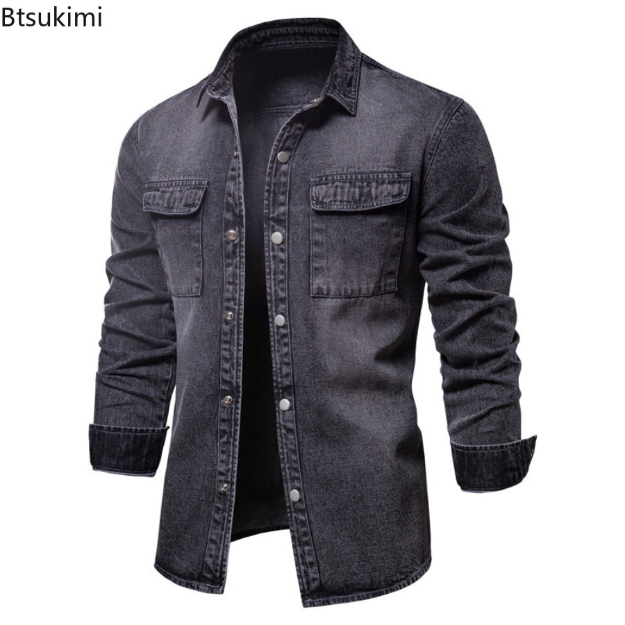 Spring Autumn Men's Fashion Sl - огляд і ціна Jeans Shirt Fashion For Men