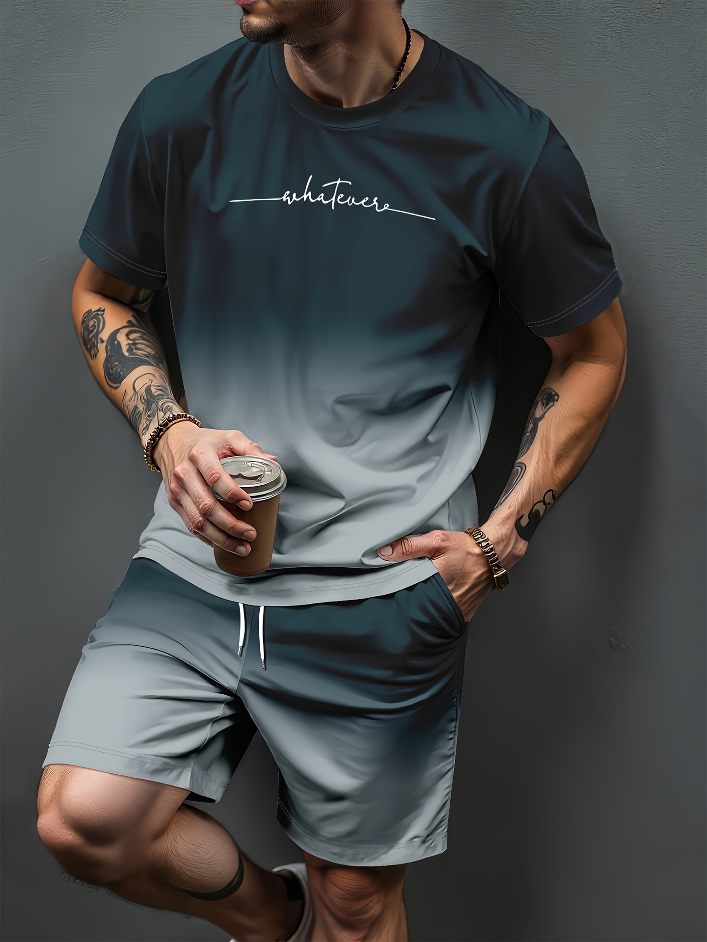 Gradient Letter Pattern 3D Pri - огляд і ціна Men'S Fashion Trends 2025
