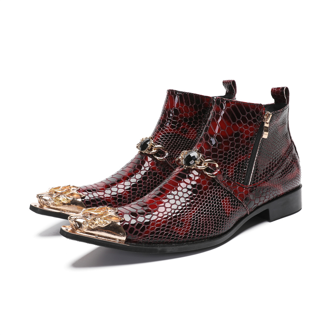 fashion metal pointed toe real - огляд і ціна Men'S Fashion Plus