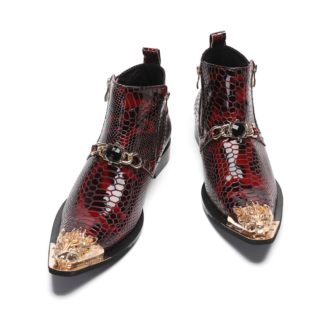 fashion metal pointed toe real - огляд і ціна Men'S Fashion Plus