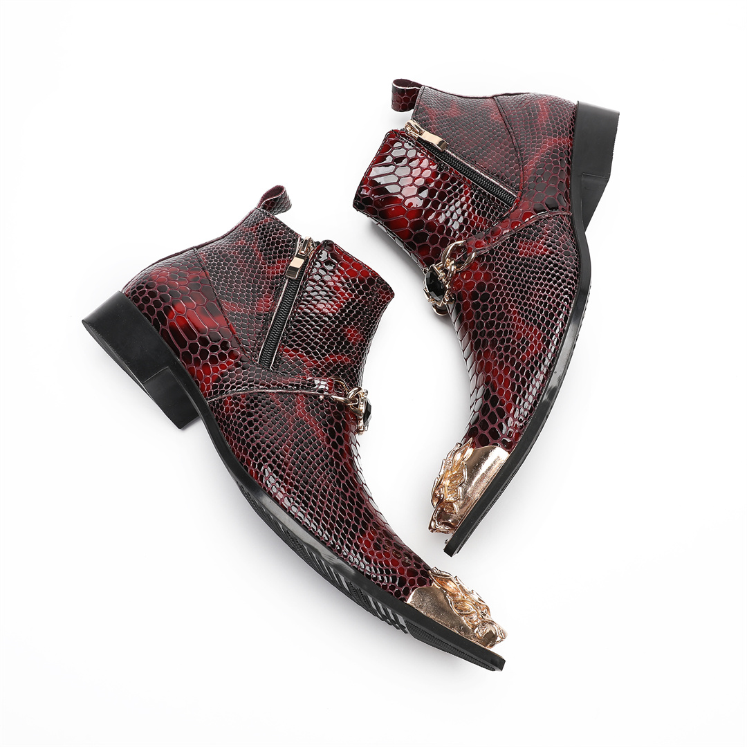 fashion metal pointed toe real - огляд і ціна Men'S Fashion Plus