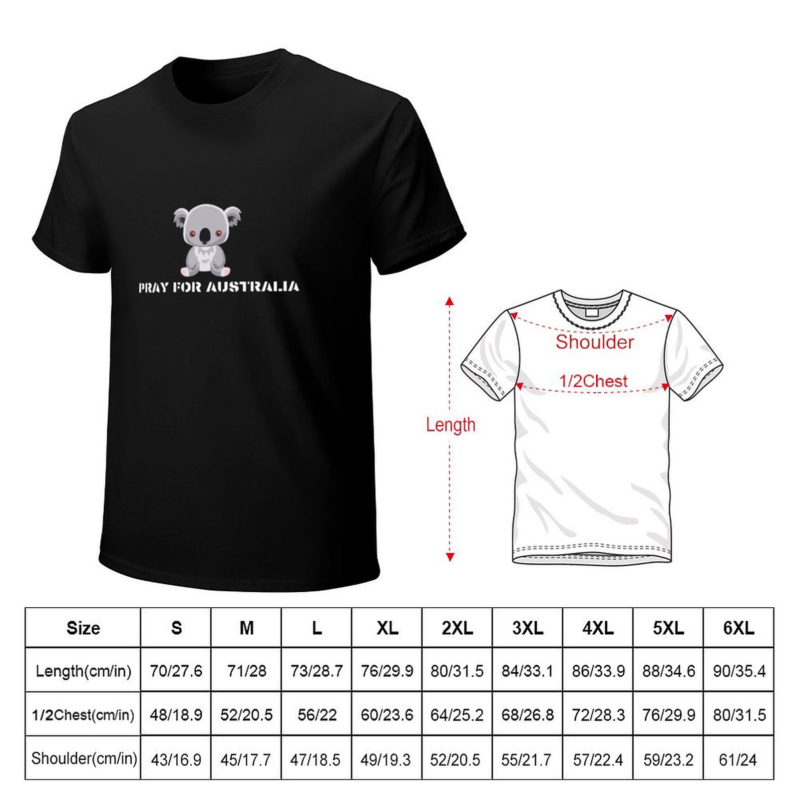 Koala - Pray for Australia T-S - огляд і ціна Mens Fashion Australia