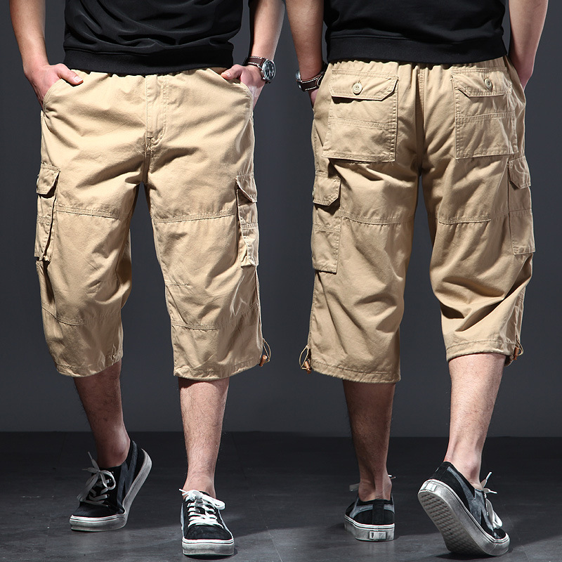 Men's Cotton 3/4 Pants Loose P - огляд і ціна Mens Fashion Zip Up
