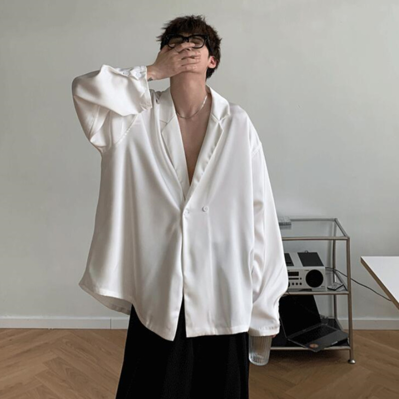 Summer Black White Silk Blazer - огляд і ціна Xl Men'S Fashion