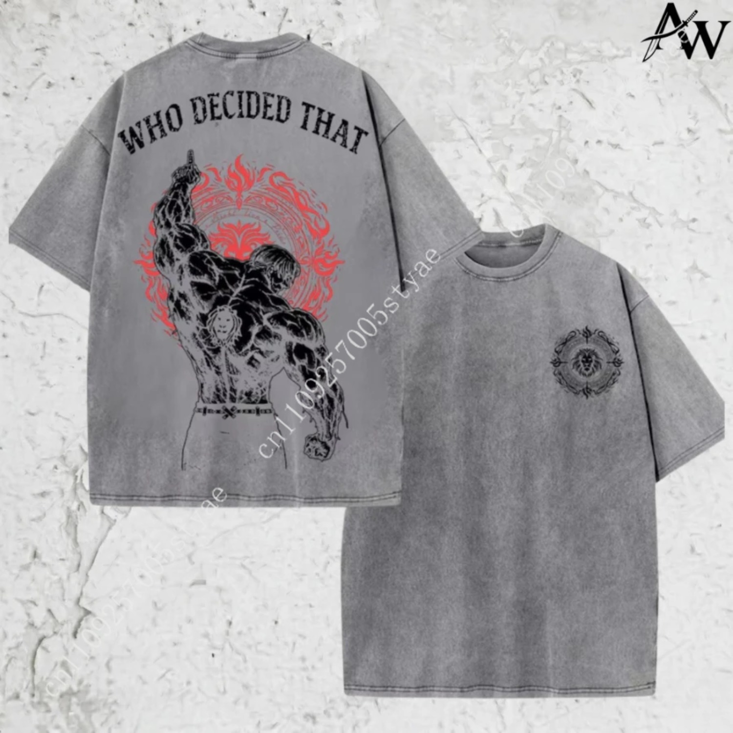 Vintage Washed Shirt, Escanor  - огляд і ціна Graphic Tee Oversized