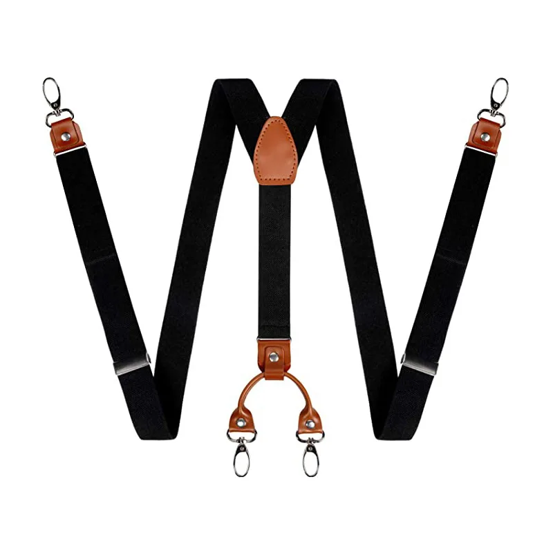 2.5cm 4 Clips Suspenders Clips - огляд і ціна Jeans Shirt Fashion For Men