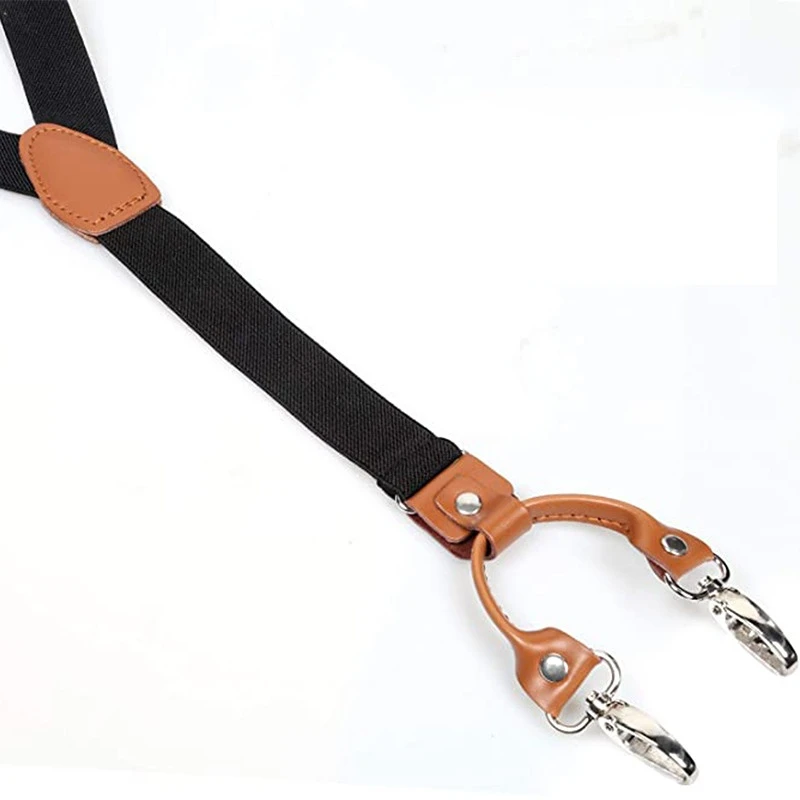 2.5cm 4 Clips Suspenders Clips - огляд і ціна Jeans Shirt Fashion For Men