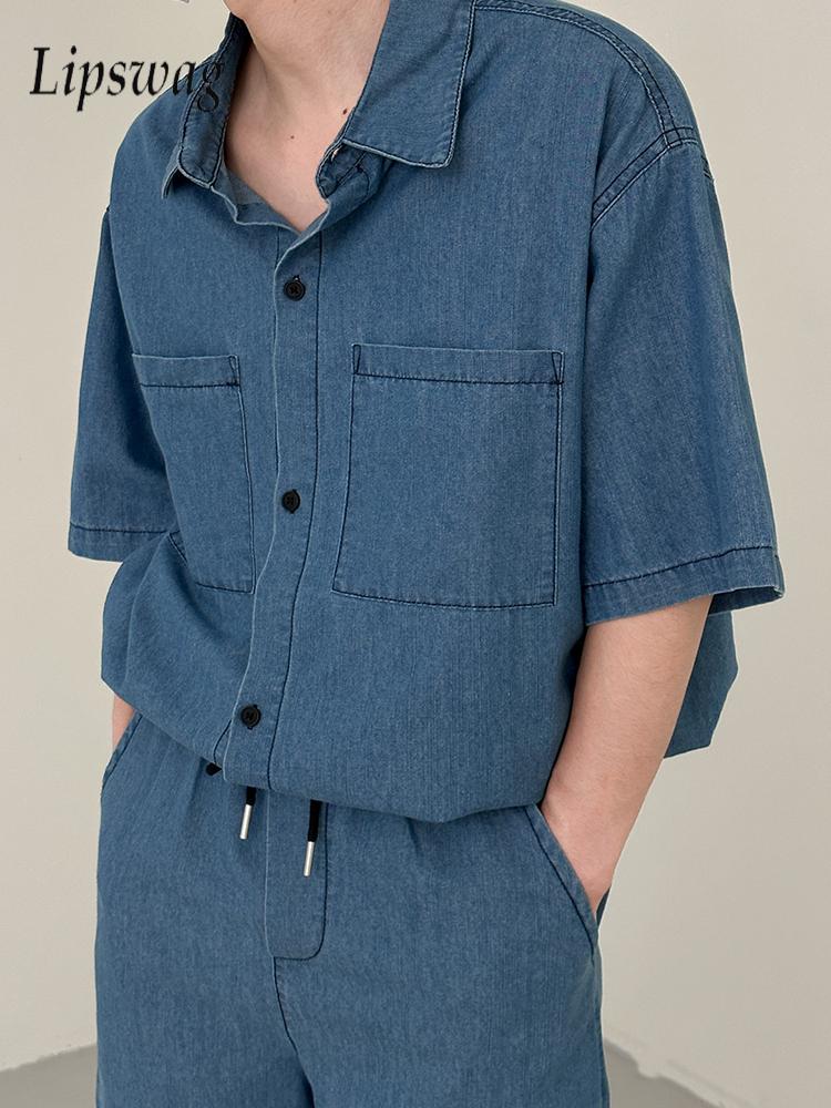 Streetwear Vintage Mens Jean T - огляд і ціна Jeans Shirt Fashion For Men