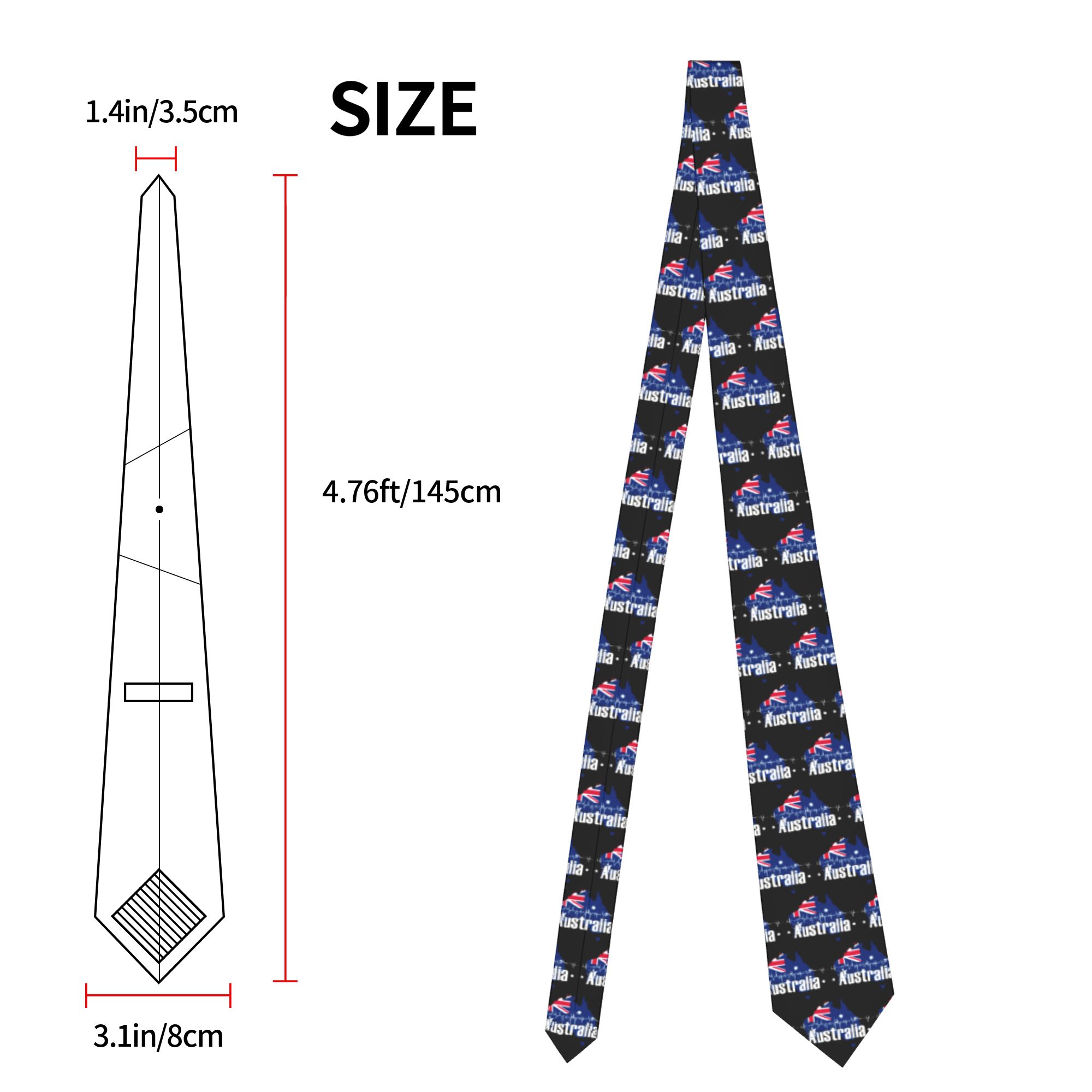 Australia Map Flag  Ties Mens  - огляд і ціна Mens Fashion Australia