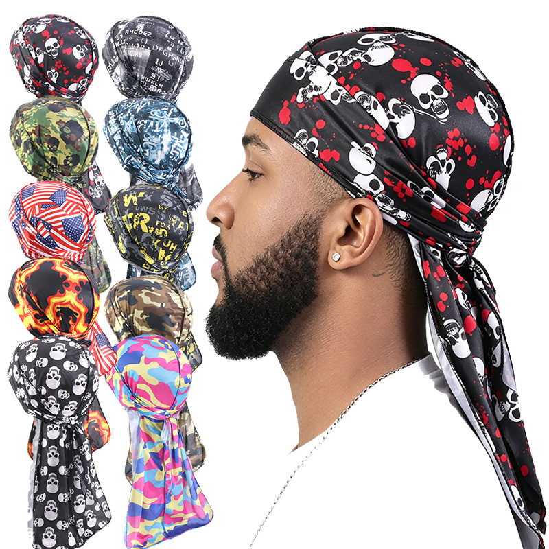 3PCS Fashion Long Tail Durag C - огляд і ціна Mens Fashion Caps