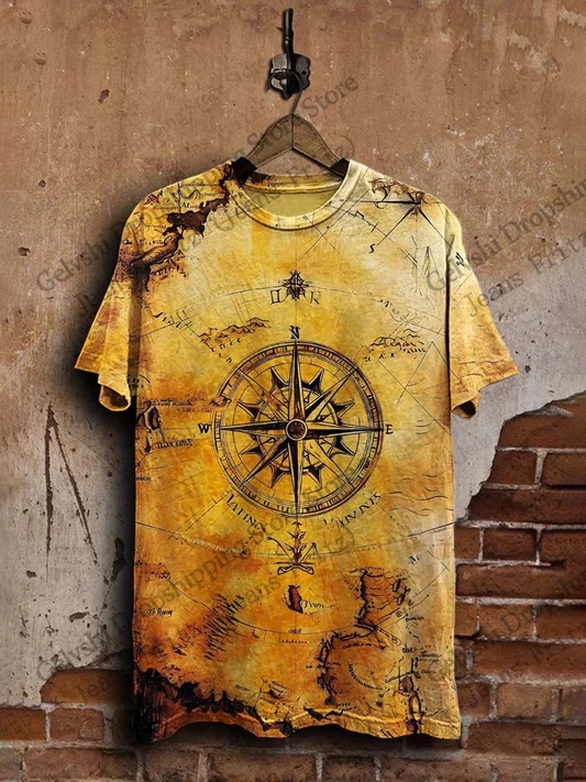 Vintage Mens T-shirt Summer Co - огляд і ціна Jeans Shirt Fashion For Men