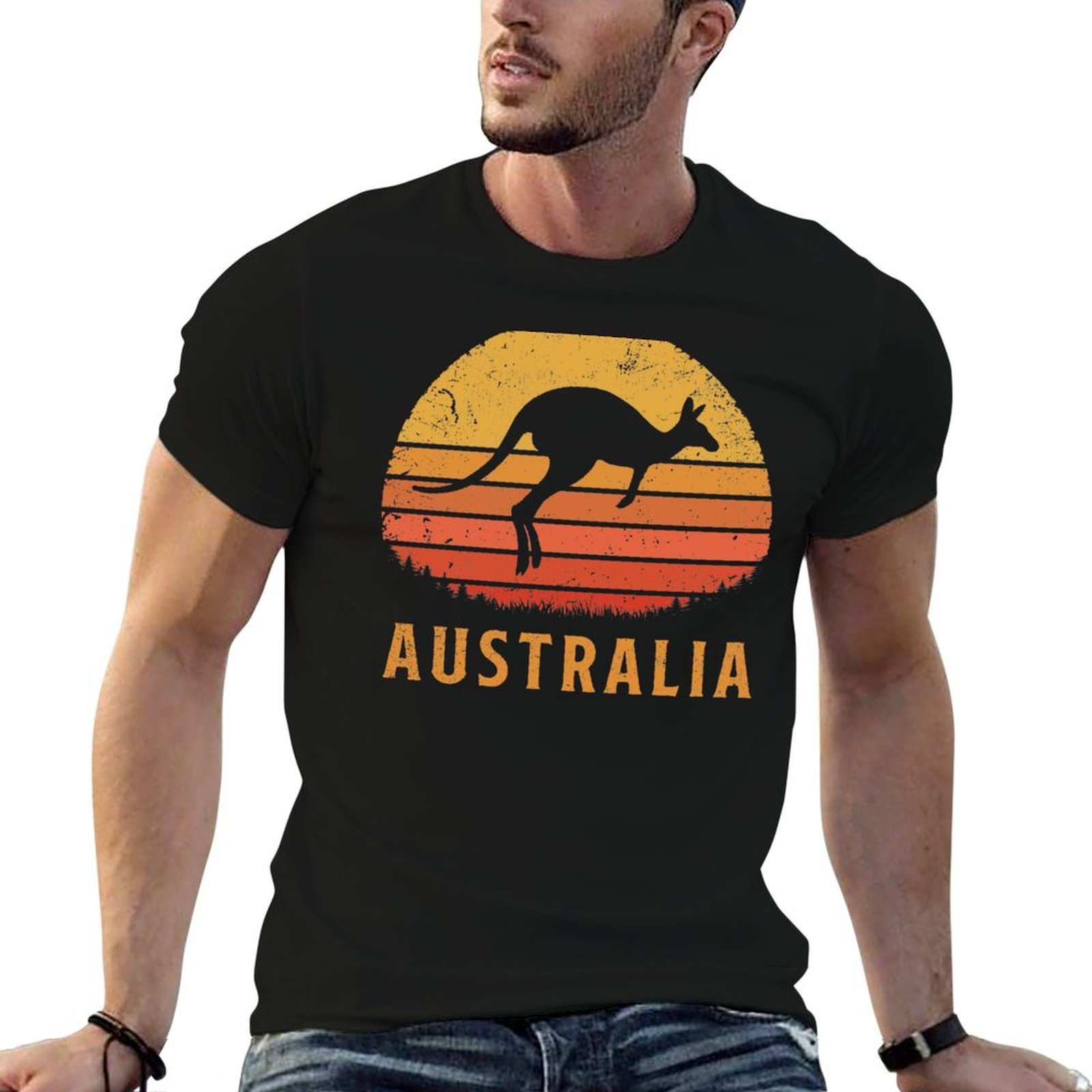 Australia Retro Kangaroo T-Shi - огляд і ціна Mens Fashion Australia