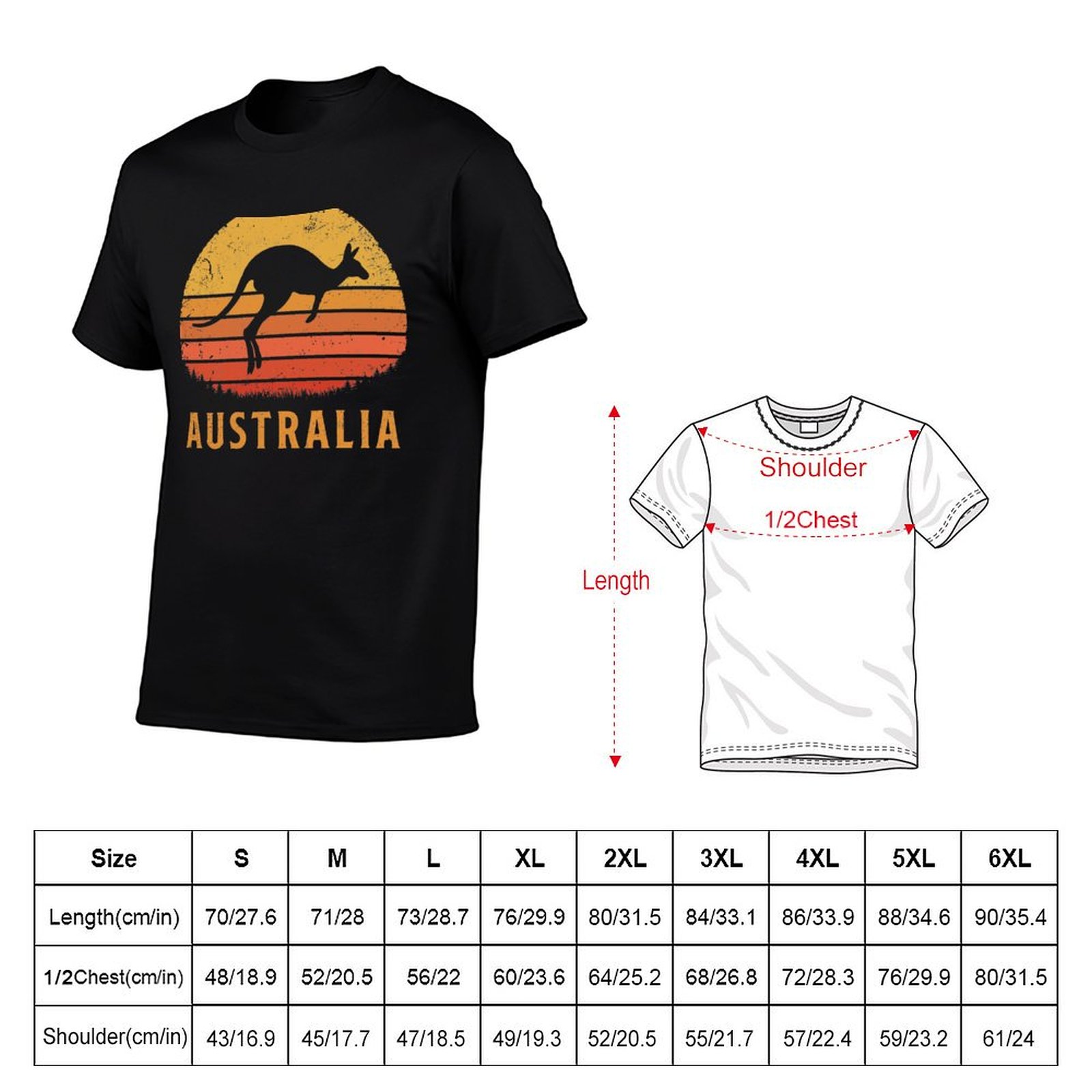 Australia Retro Kangaroo T-Shi - огляд і ціна Mens Fashion Australia