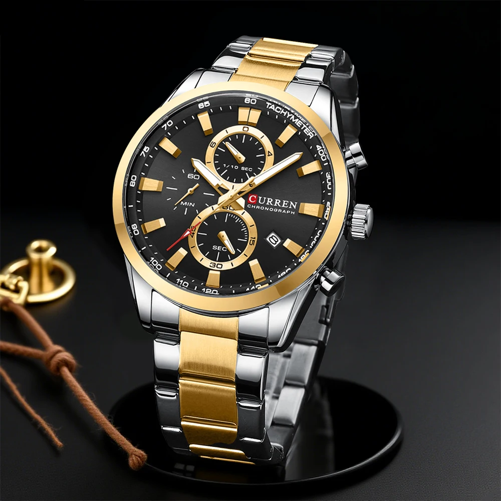 CURREN Casual Quartz Chrono Sp - огляд і ціна Fashion Mens Watches
