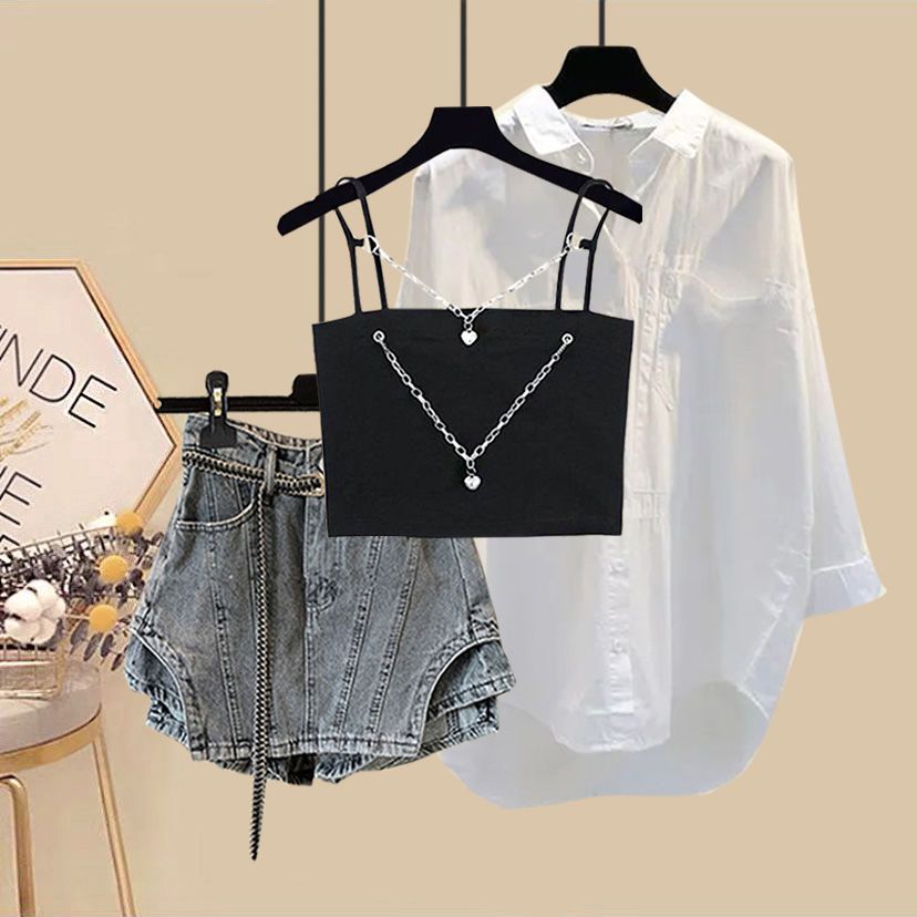 Summer Set Women's 2024 New Ko - огляд і ціна Jeans Shirt Fashion For Men