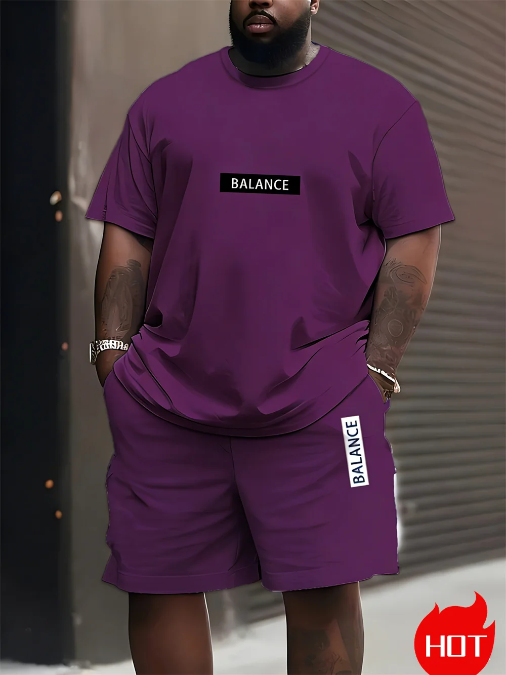 Men's Plus Size T-shirt Set Su - огляд і ціна Men'S Fashion Plus