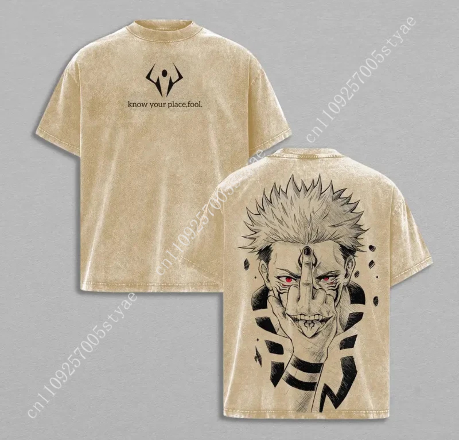 Anime  Ryomen Sukuna Graphic T - огляд і ціна Graphic Tee Oversized