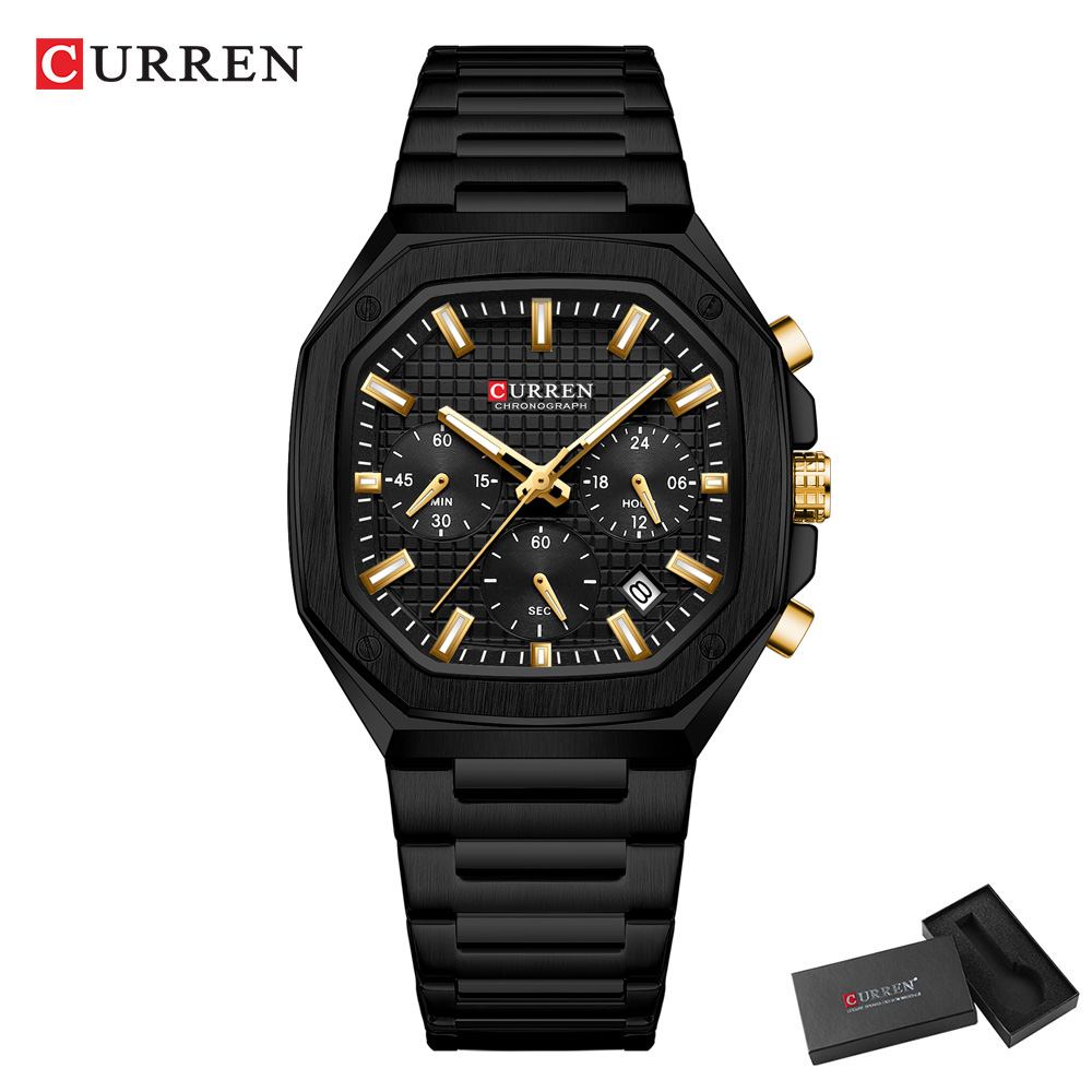 CURREN Luxury Square Chrono Wa - огляд і ціна Fashion Mens Watches