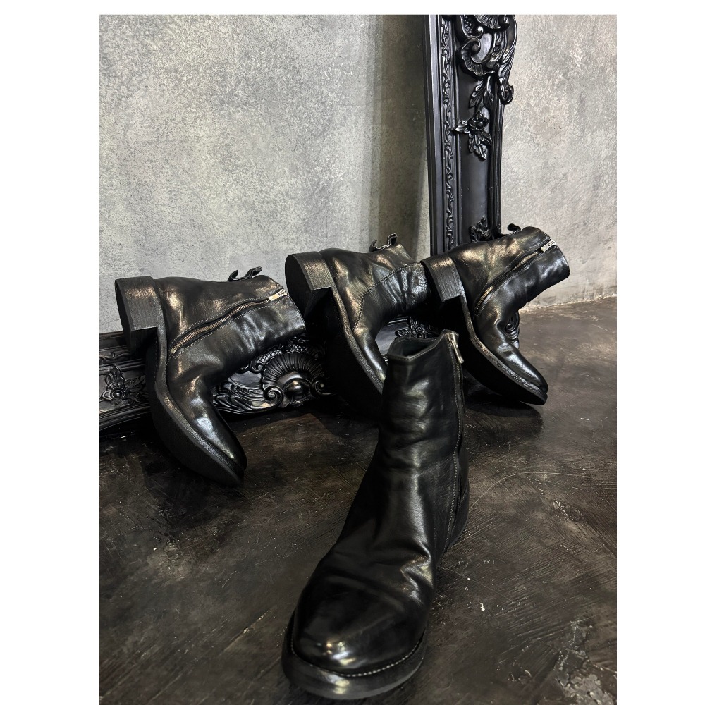 Fashion Leather Motorcycle Boo - огляд і ціна Mens Fashion Zip Up