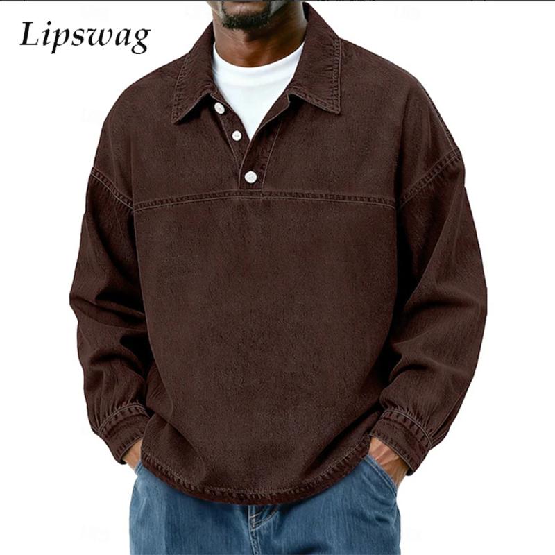 Fashionable Lapel Polo Shirts  - огляд і ціна Jeans Shirt Fashion For Men