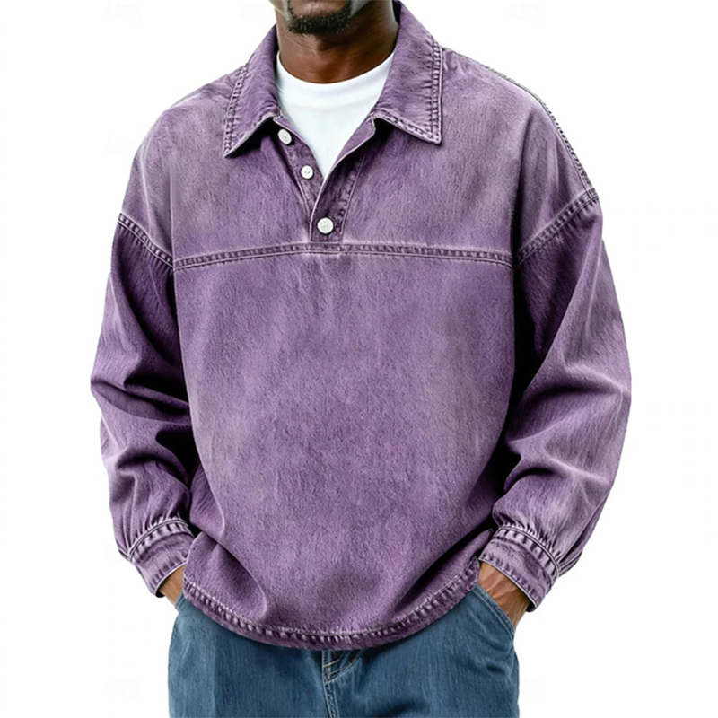 Fashionable Lapel Polo Shirts  - огляд і ціна Jeans Shirt Fashion For Men