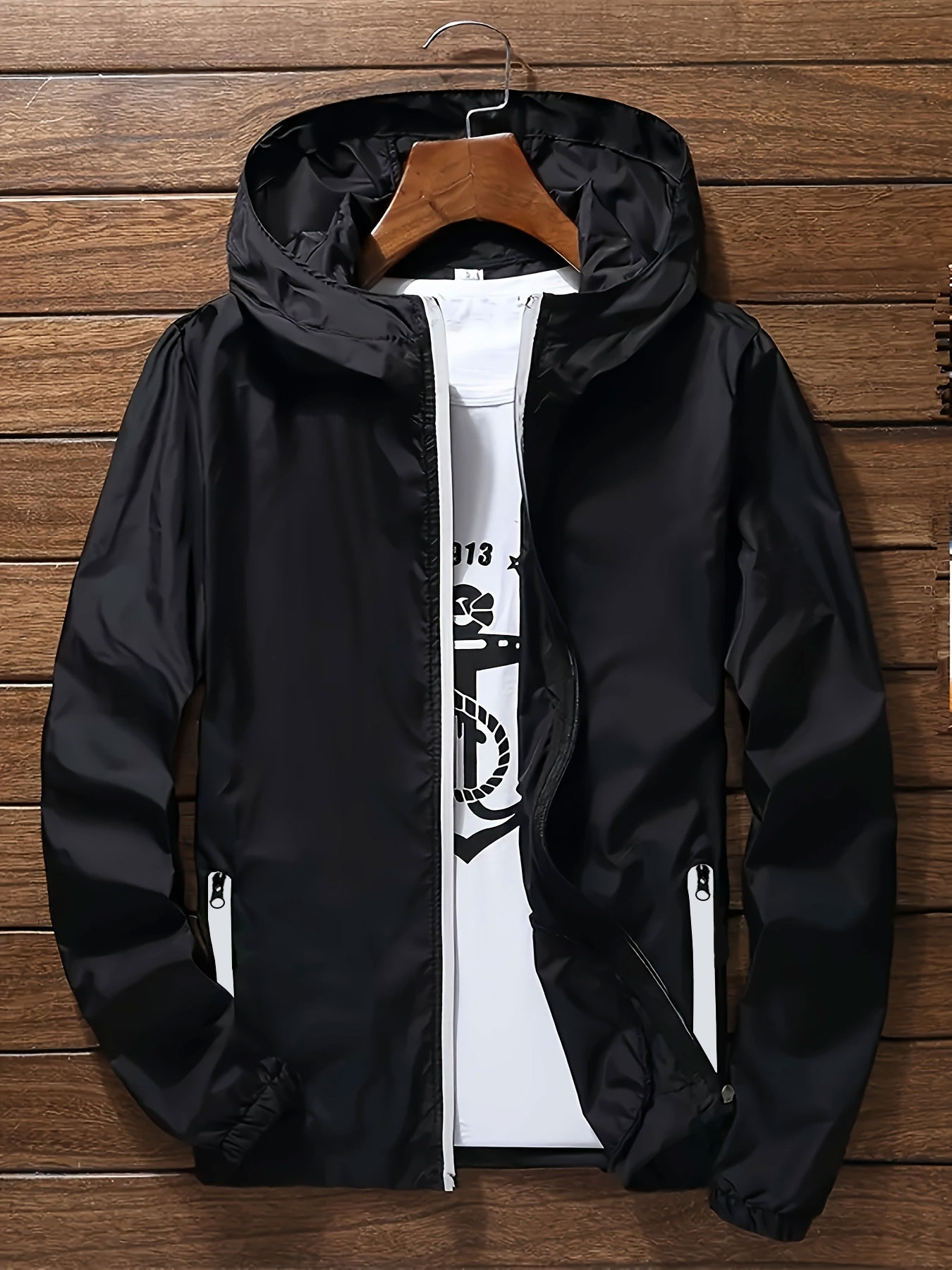 Men's Premium Lightweight Hood - огляд і ціна Mens Fashion Zip Up