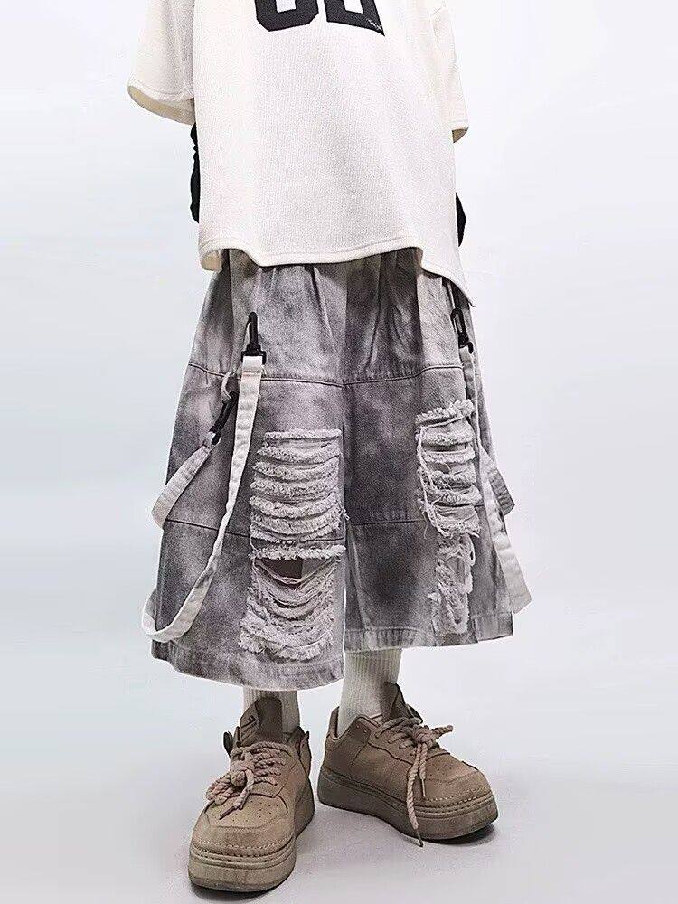 Retro Hip-hop Men's Ripped Jea - огляд і ціна Men Fashion Jeans