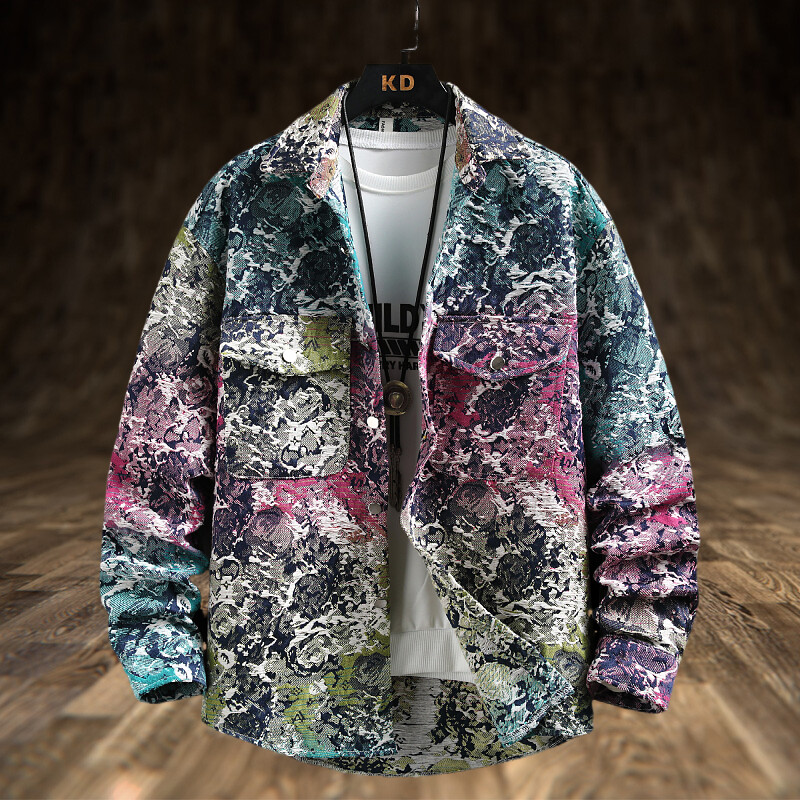 Spring Men's Lxury Denim Jacke - огляд і ціна Jeans Shirt Fashion For Men