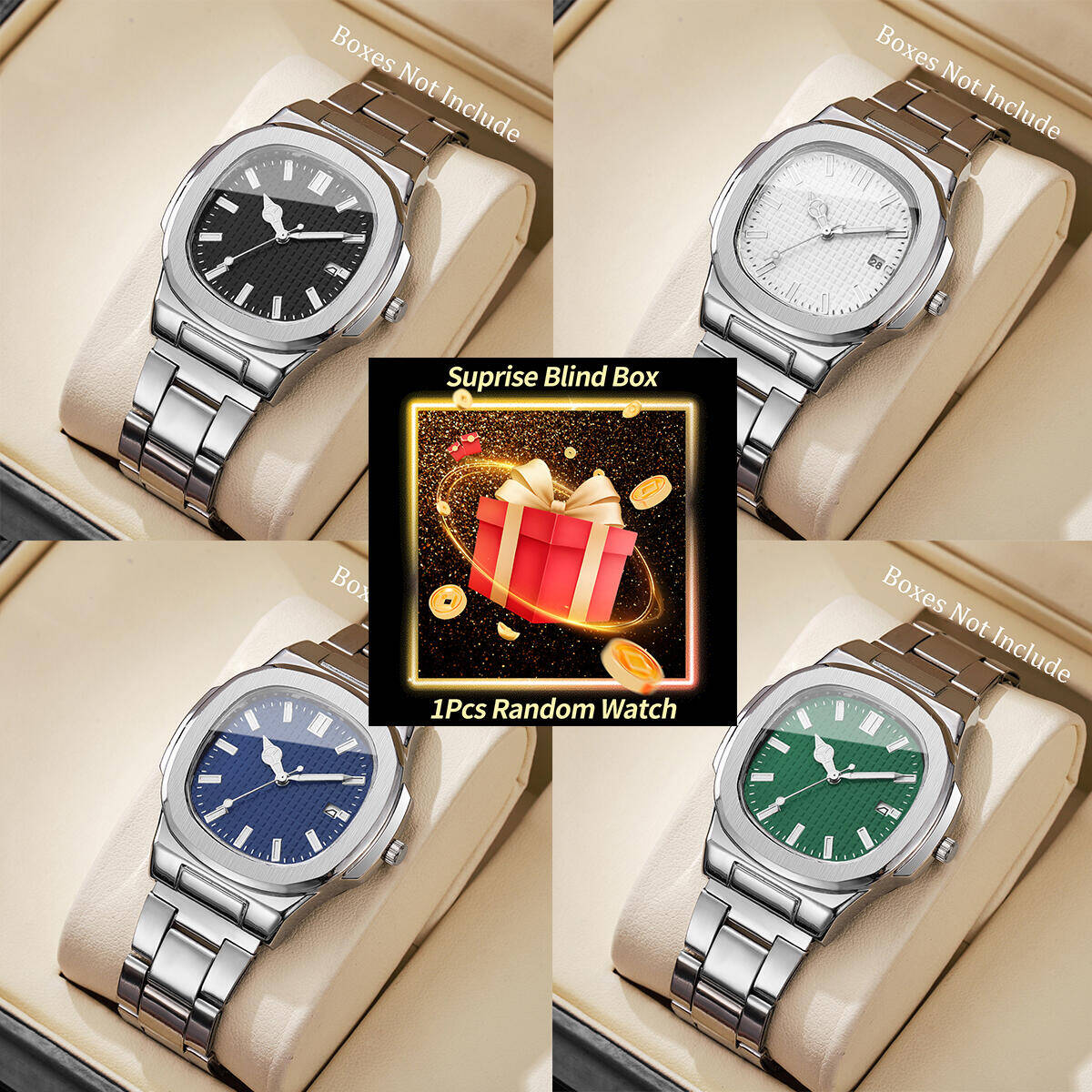 1PC Surprise Mystery Watch Bli - огляд і ціна Fashion Mens Watches